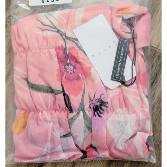 Leith Pink Floral Ruffle Cropped Camisole Nordstrom XL NWT - Picture 12 of 13